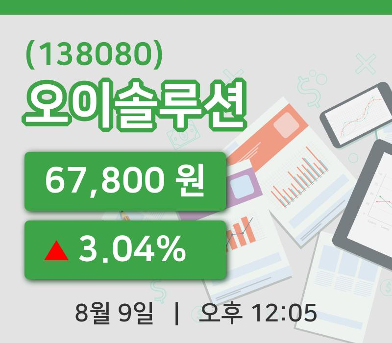 [오이솔루션주가] 9일 이시각 현재  67,800원