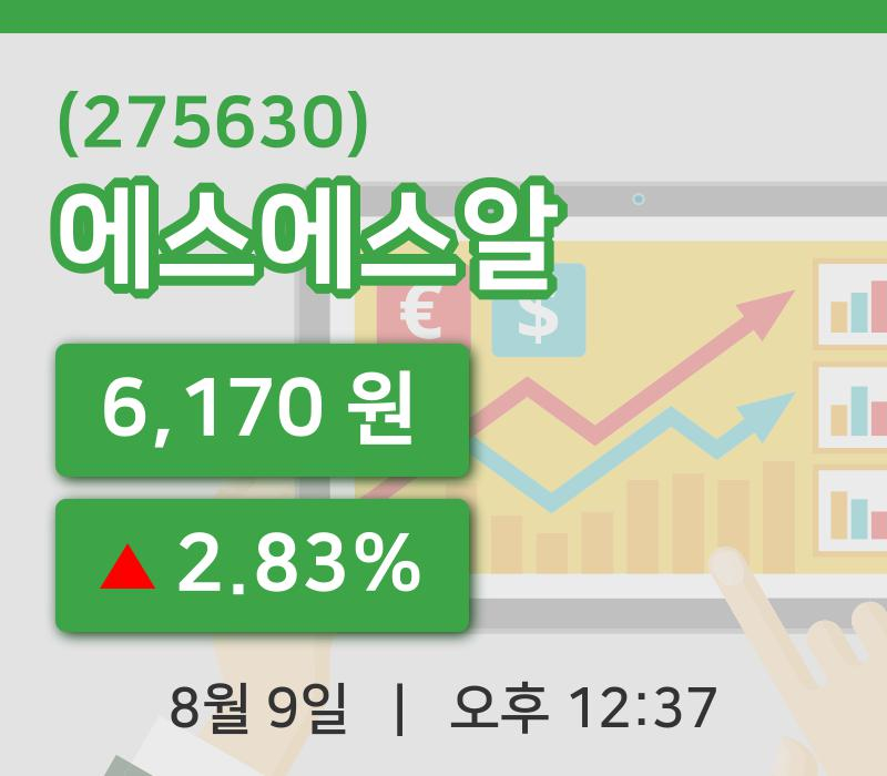 [에스에스알주가] 12시 37분 현재 6,170원