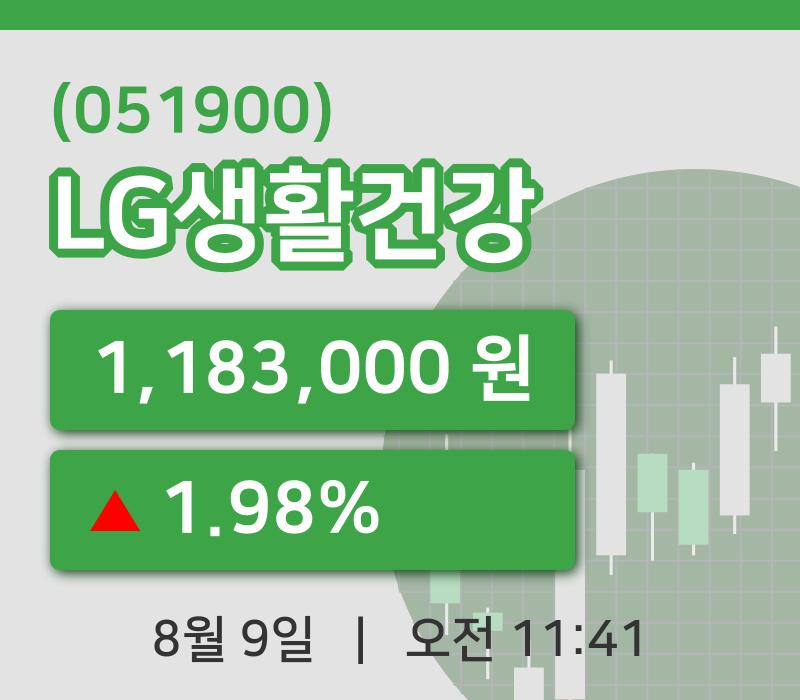 [LG생활건강주가] 11시 41분 현재 1,183,000원
