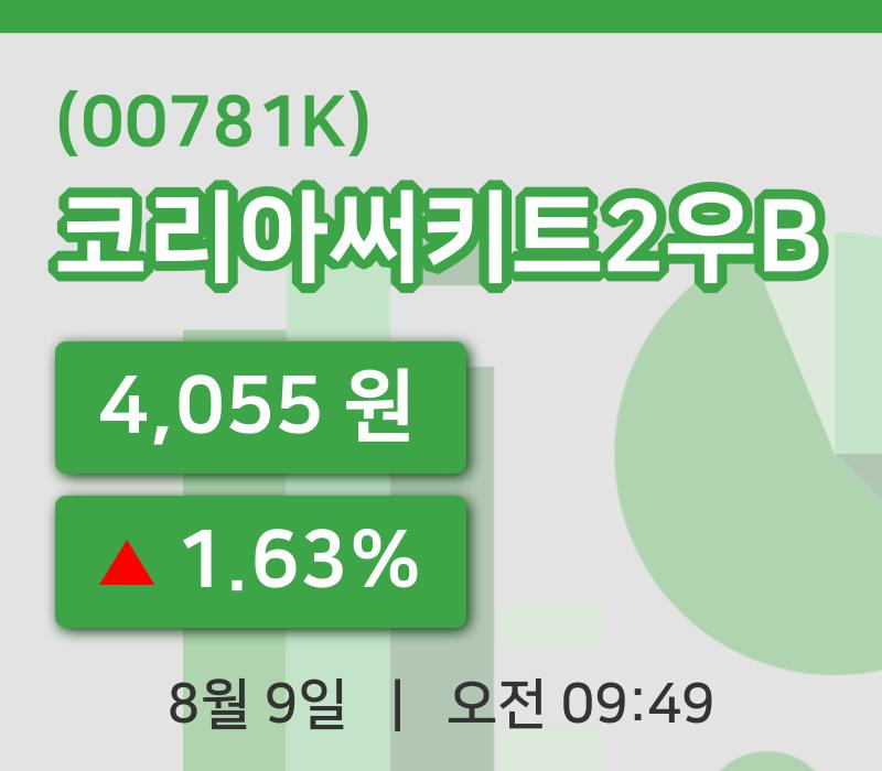 [코리아써키트2우B주가] 9일 이시각 현재  4,055원