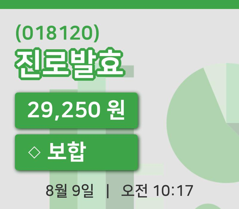 [진로발효주가] 9일 이시각 현재  29,250원