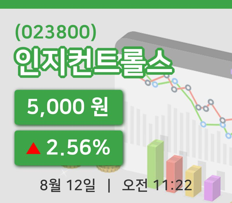[인지컨트롤스주가] 12일 11시 22분 현재 5,000원