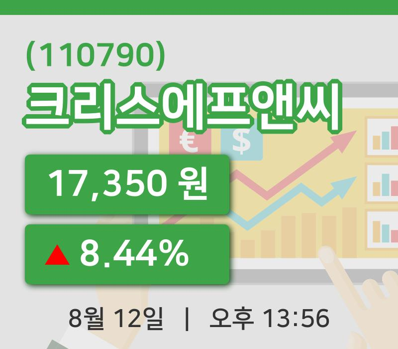 [크리스에프앤씨주가] 12일 13시 56분 현재 17,350원
