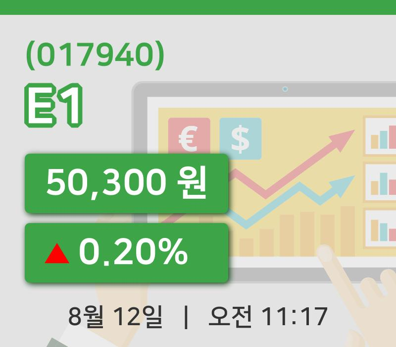 [E1주가] 12일 이시각 현재  50,300원