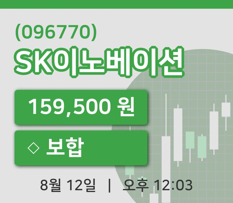 [SK이노베이션주가] 12일 이시각 현재  159,500원