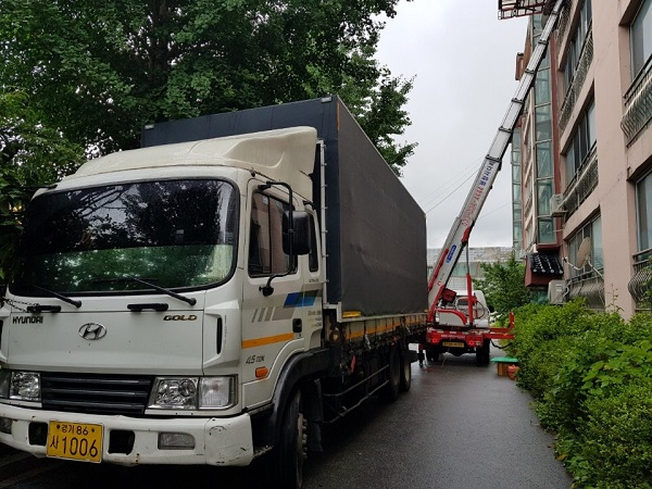 경기 전지역 사다리차 작업 및 임대 전문 '편한사다리차', 최상의 작업 시스템 보유