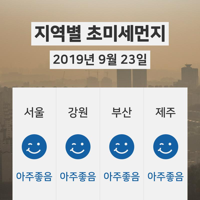 [23일 06시 전국 초미세먼지 정보] 오늘 날씨와 초미세먼지·미세먼지 ... 대기정보