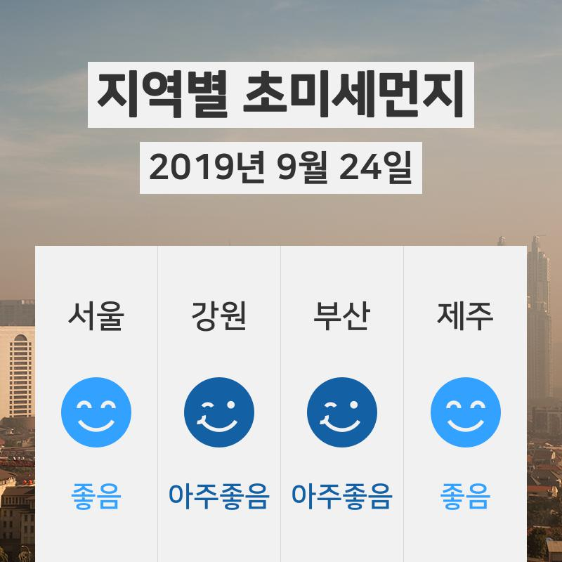 [24일 06시 전국 초미세먼지 정보] 오늘 날씨와 초미세먼지·미세먼지 ... 대기정보