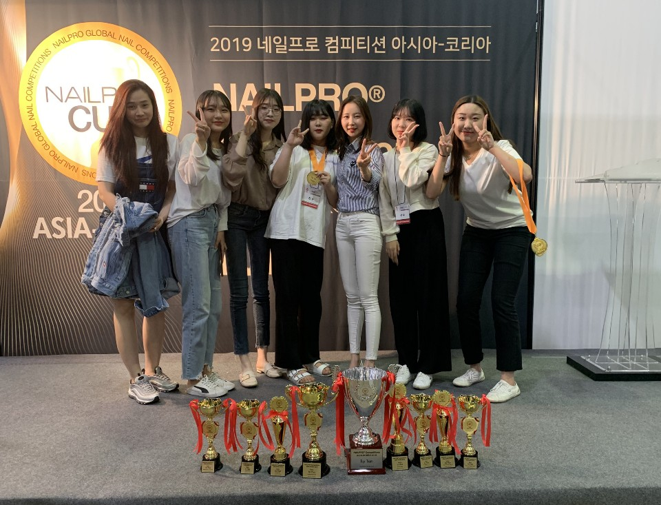 안양미용학원 수빈아카데미 "NAILPRO COMPETITIONS ASIA-KOREA 2019"1위 수상석권