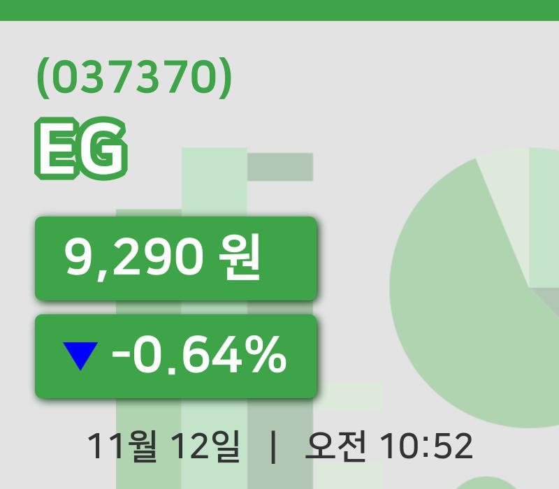 [EG주가] 10시 52분 현재 9,290원