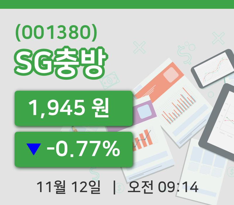 [SG충방주가] 9시 14분 현재 1,945원
