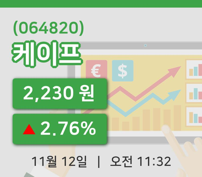 [케이프주가] 12일 이시각 현재  2,230원
