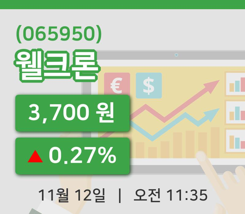 [웰크론주가] 11시 35분 현재 3,700원