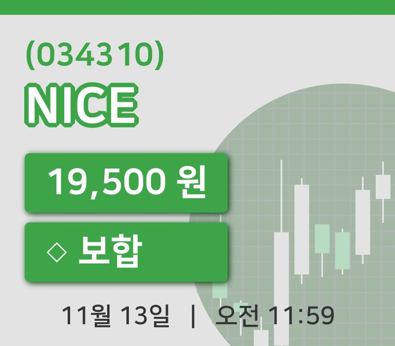 [NICE주가] 13일 이시각 현재  19,500원