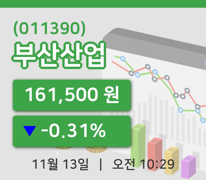 [부산산업주가] 10시 29분 현재 161,500원
