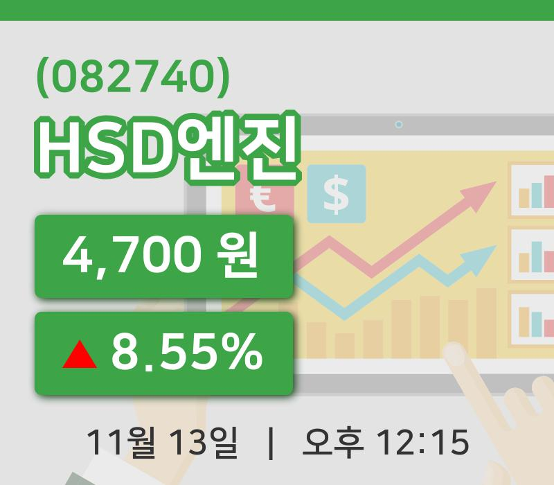 [HSD엔진주가] 12시 15분 현재 4,700원