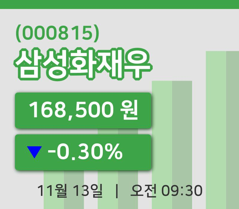 [삼성화재우주가] 13일 이시각 현재  168,500원