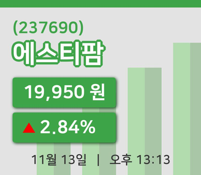 [에스티팜주가] 13일 이시각 현재  19,950원