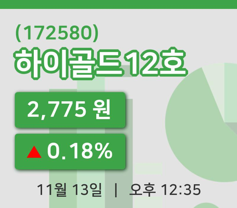 [하이골드12호주가] 13일 이시각 현재  2,775원