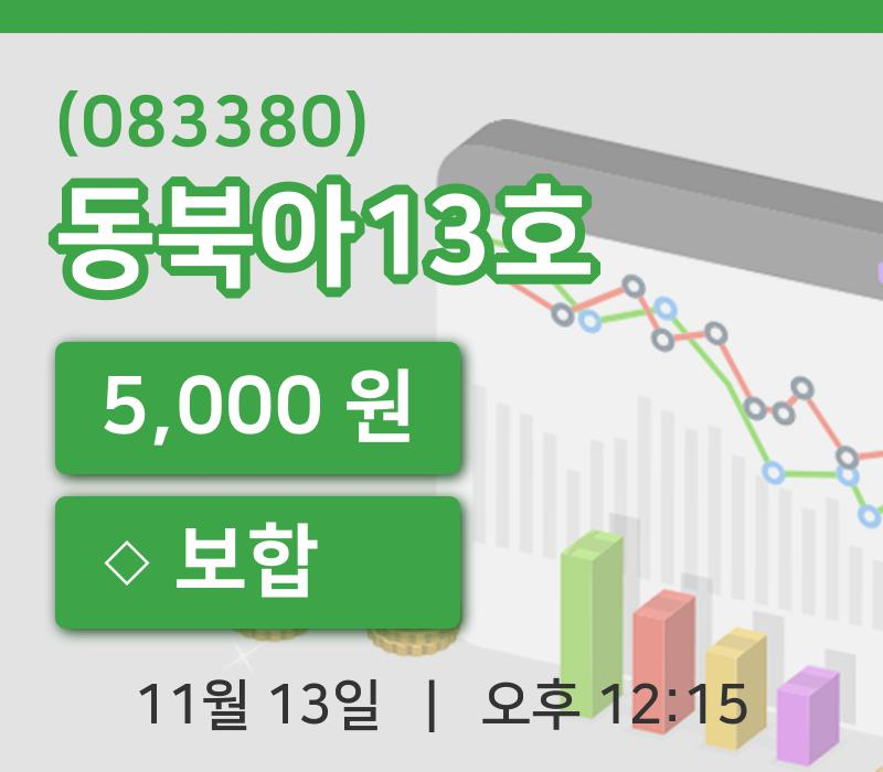 [동북아13호주가] 13일 12시 15분 현재 5,000원