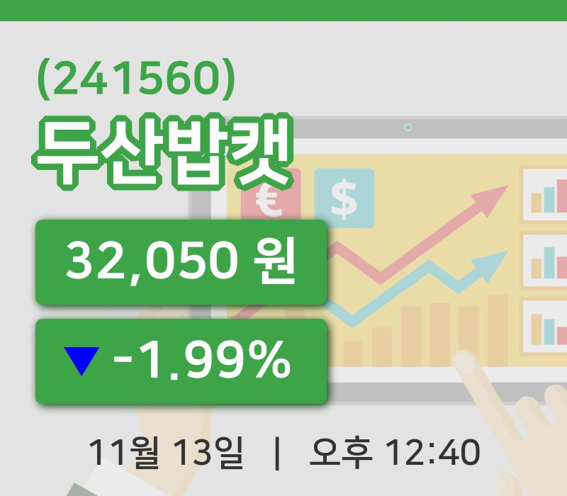 [두산밥캣주가] 13일 이시각 현재  32,050원