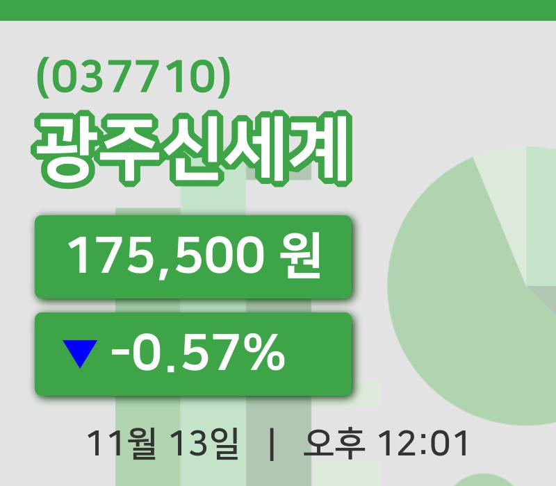 [광주신세계주가] 12시 01분 현재 175,500원