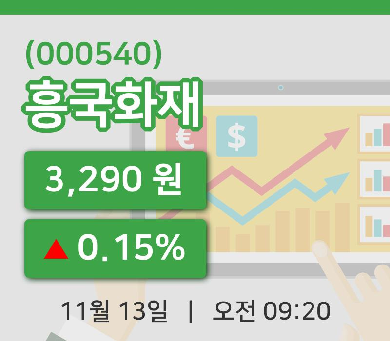[흥국화재주가] 9시 20분 현재 3,290원