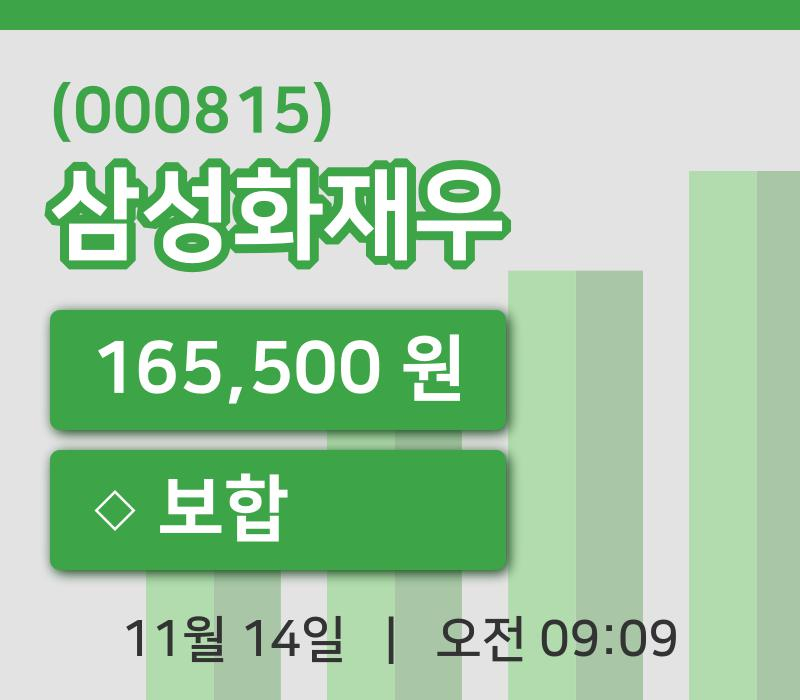 [삼성화재우주가] 14일 이시각 현재  165,500원