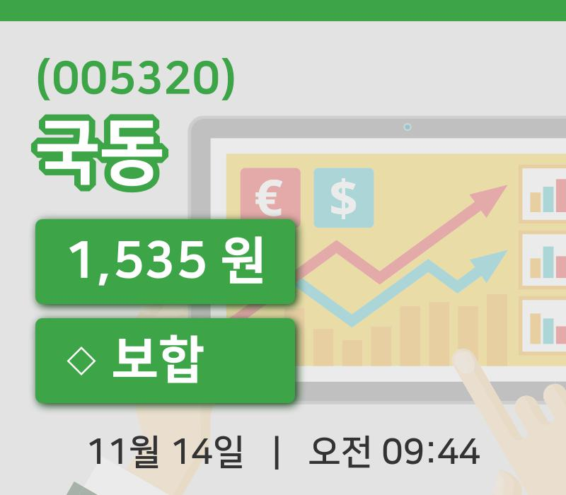 [국동주가] 14일 9시 44분 현재 1,535원