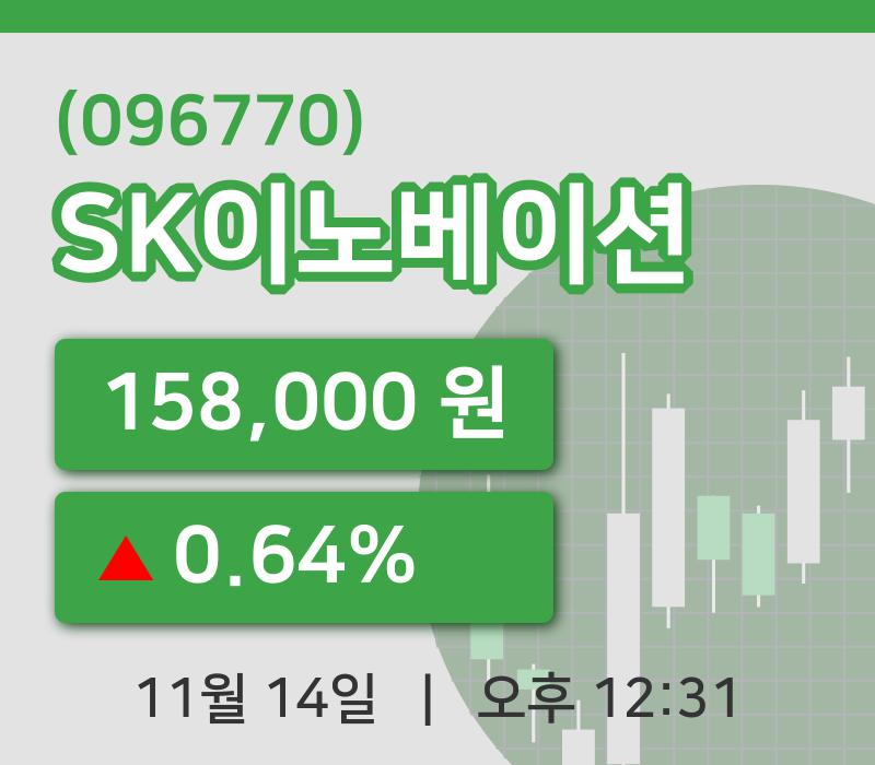 [SK이노베이션주가] 14일 이시각 현재  158,000원