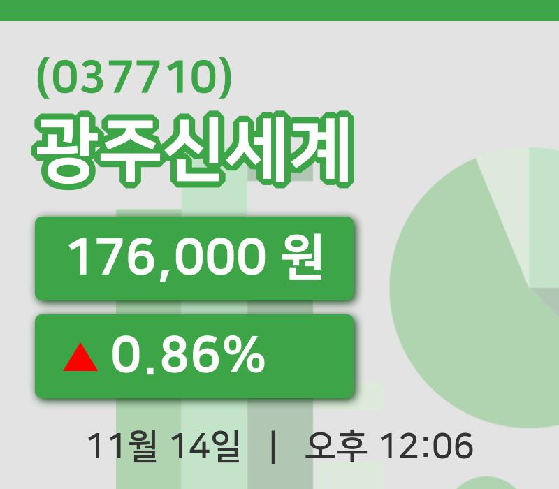 [광주신세계주가] 14일 12시 06분 현재 176,000원