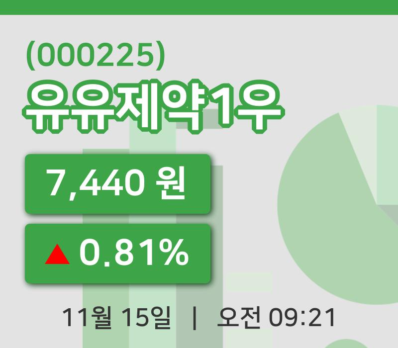 [유유제약1우주가] 15일 이시각 현재  7,440원