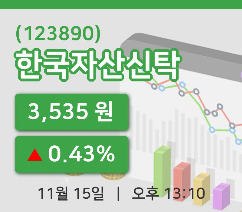 [한국자산신탁주가] 15일 이시각 현재  3,535원