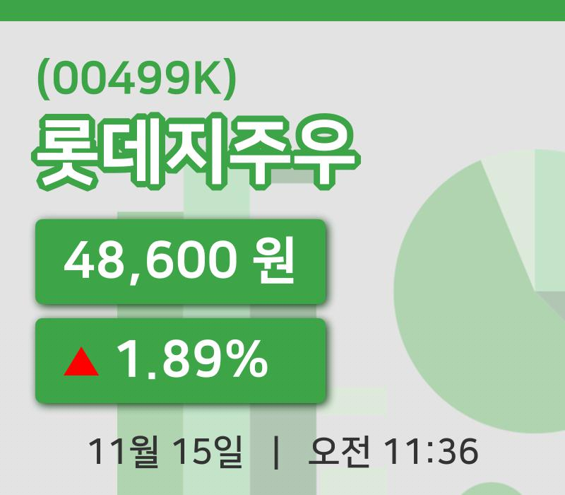[롯데지주우주가] 15일 이시각 현재  48,600원