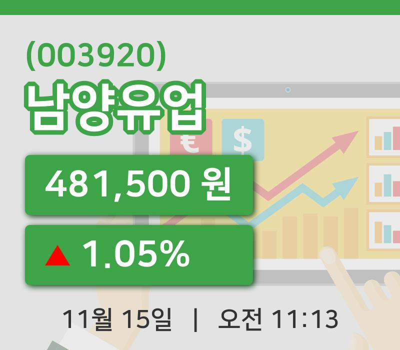 [남양유업주가] 11시 13분 현재 481,500원