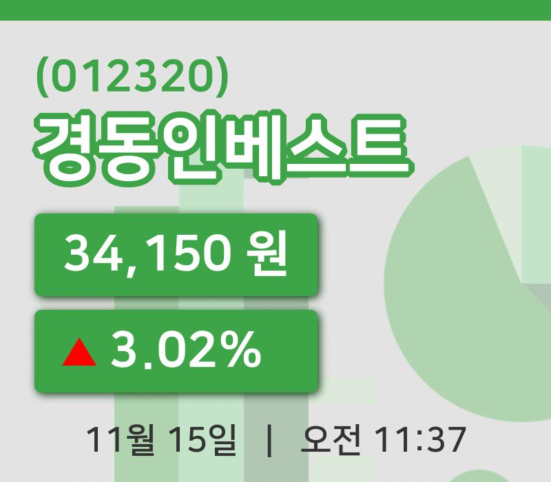 [경동인베스트주가] 11시 37분 현재 34,150원