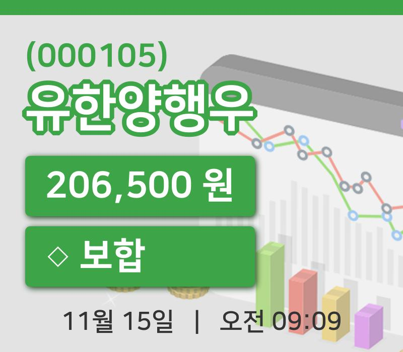 [유한양행우주가] 15일 9시 09분 현재 206,500원