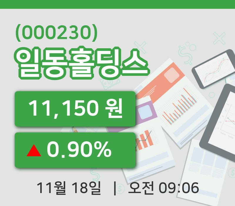 [일동홀딩스주가] 18일 이시각 현재  11,150원