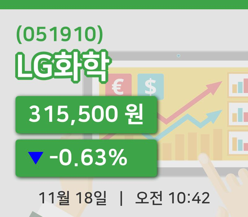 [LG화학주가] 18일 10시 42분 현재 315,500원