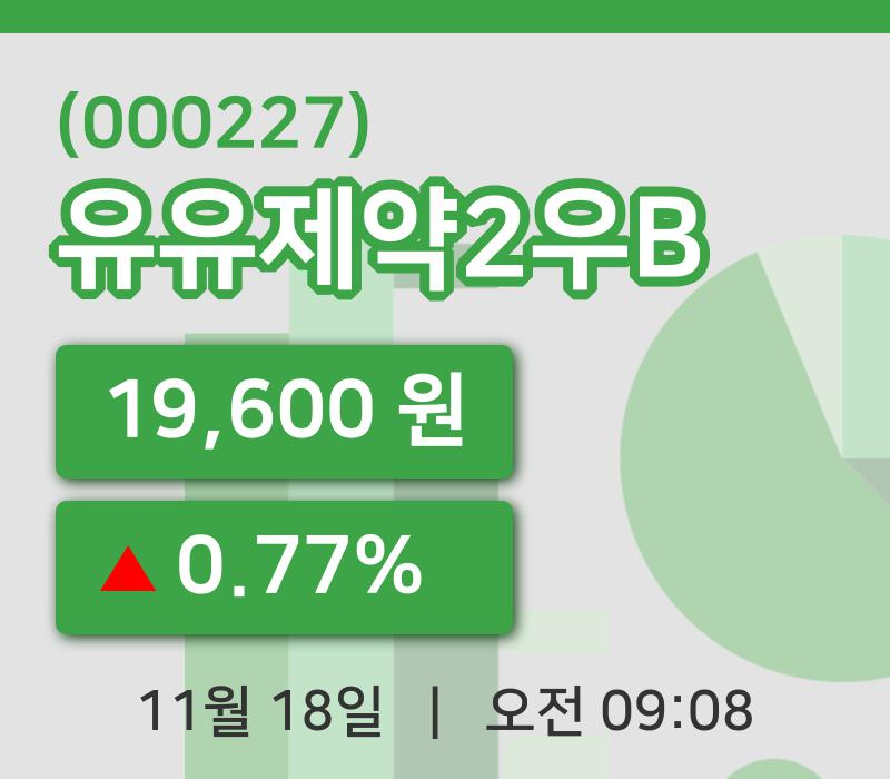 [유유제약2우B주가] 9시 08분 현재 19,600원