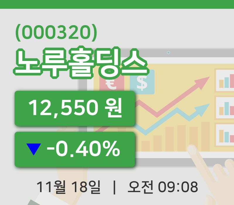 [노루홀딩스주가] 9시 08분 현재 12,550원