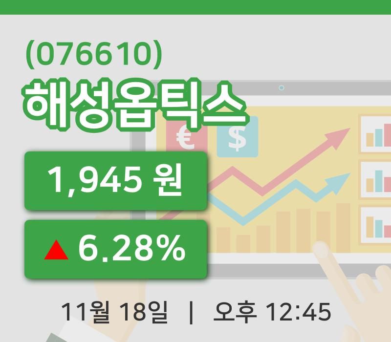 [해성옵틱스주가] 12시 45분 현재 1,945원