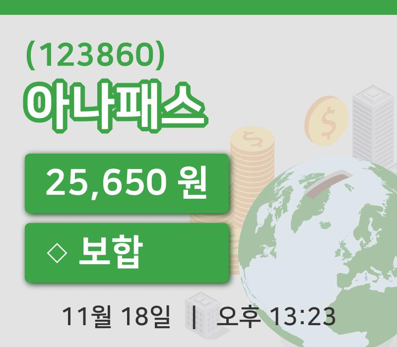 [아나패스주가] 18일 13시 23분 현재 25,650원