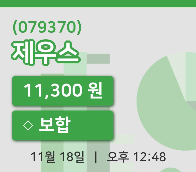 [제우스주가] 12시 48분 현재 11,300원