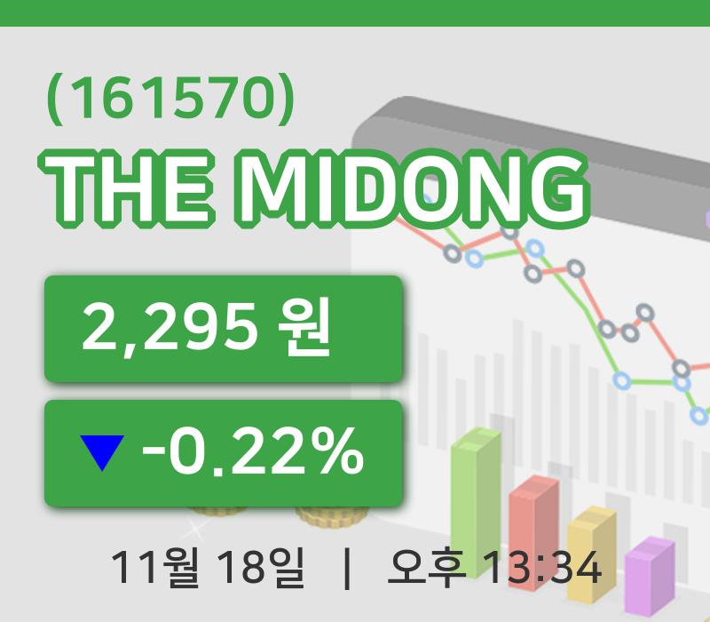 [THE MIDONG주가] 18일 이시각 현재  2,295원