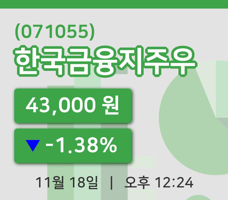 [한국금융지주우주가] 12시 24분 현재 43,000원