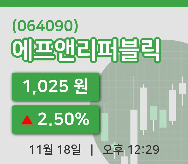 [에프앤리퍼블릭주가] 18일 이시각 현재  1,025원