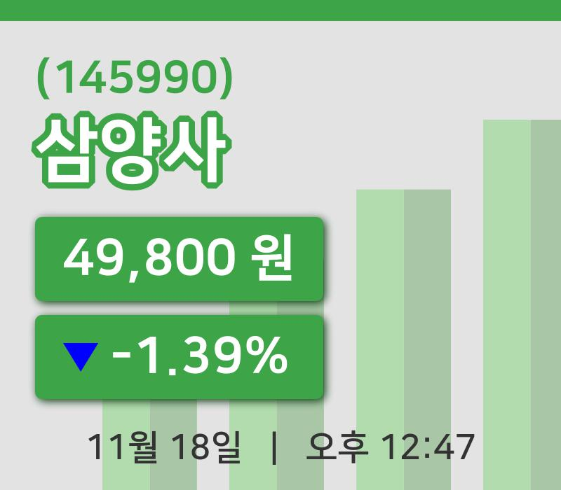 [삼양사주가] 12시 47분 현재 49,800원