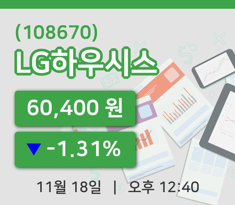 [LG하우시스주가] 18일 12시 40분 현재 60,400원