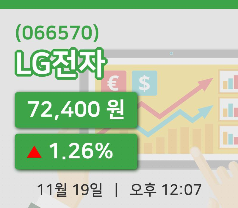 [LG전자주가] 19일 이시각 현재  72,400원